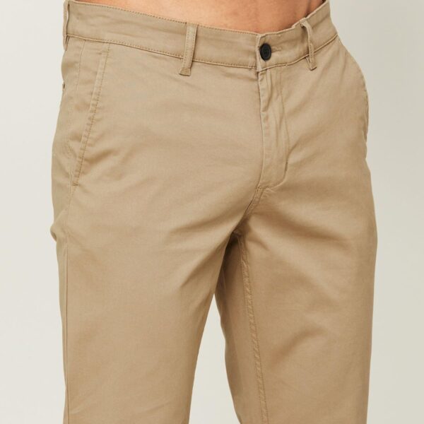 Khakhi FOREVER Solid Slim Tapered Fit Trousers