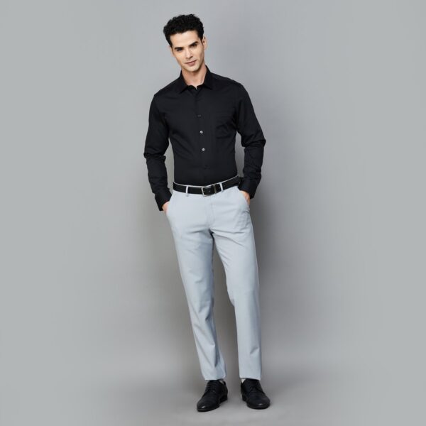 Black Solid Slim Fit Formal Shirt